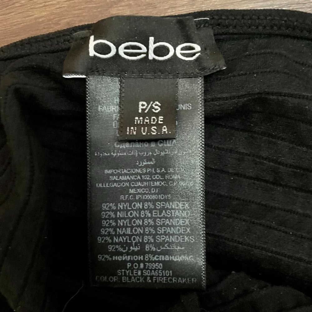 Bebe One Shoulder Ribbed Dress Size Small - Picture 4 of 4